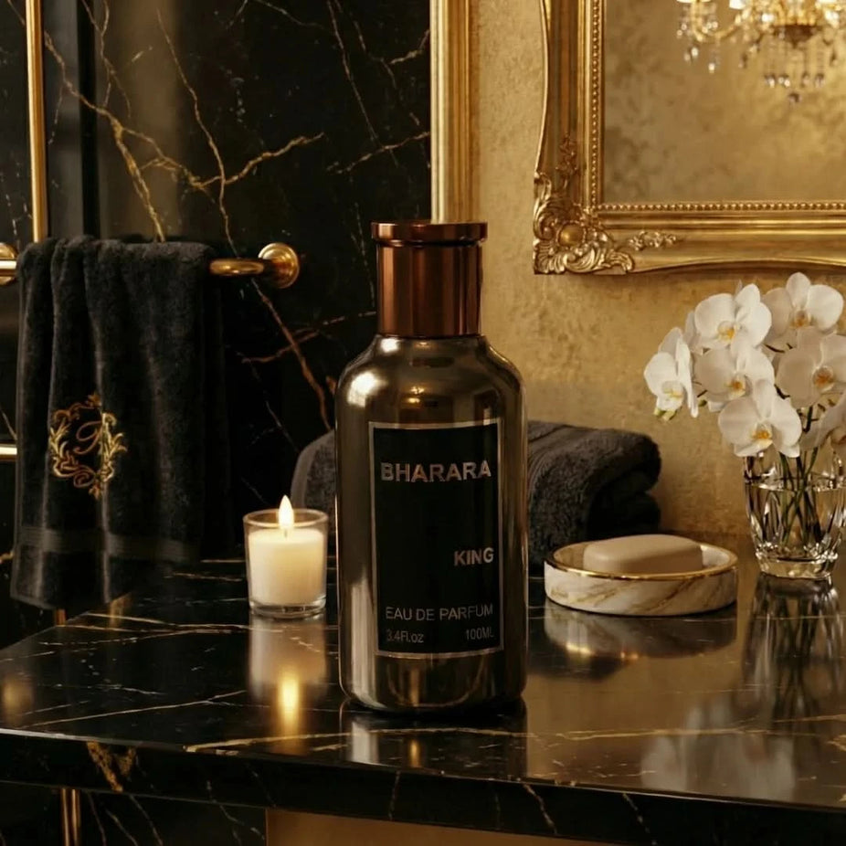 Bharara King 5-piece fragrance gift set with perfume bottles in elegant packaging by BHARARA