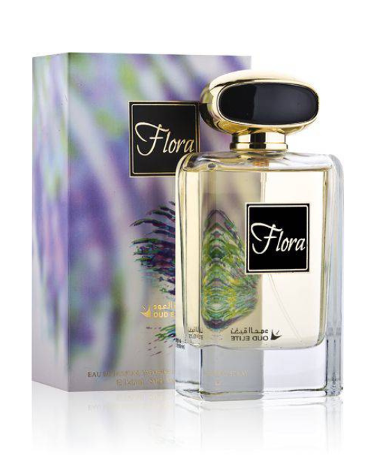 Flora Oud Elite Eau de Parfum for women 120 ml – bottle and packaging