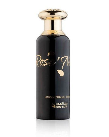 Oud Elite Rose Noir Eau de Parfum 100 ml – bottle with rose-themed packaging