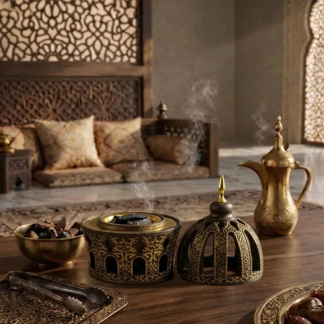 Intense Oud The Eid Moments Bundle Taif with assorted perfumes and accessories displayed in elegant packaging.