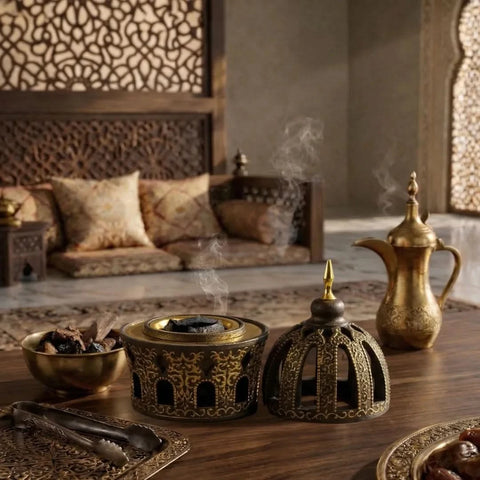 Intense Oud The Eid Moments Bundle Taif with assorted perfumes and accessories displayed in elegant packaging.