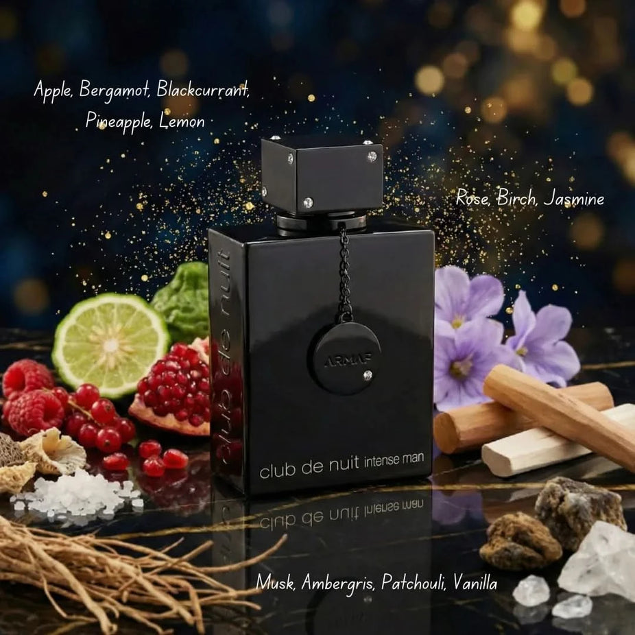Armaf Club De Nuit Intense Man and Iconic Eau de Parfum Spray bundle, 200ML, featuring stylish bottles and branding.