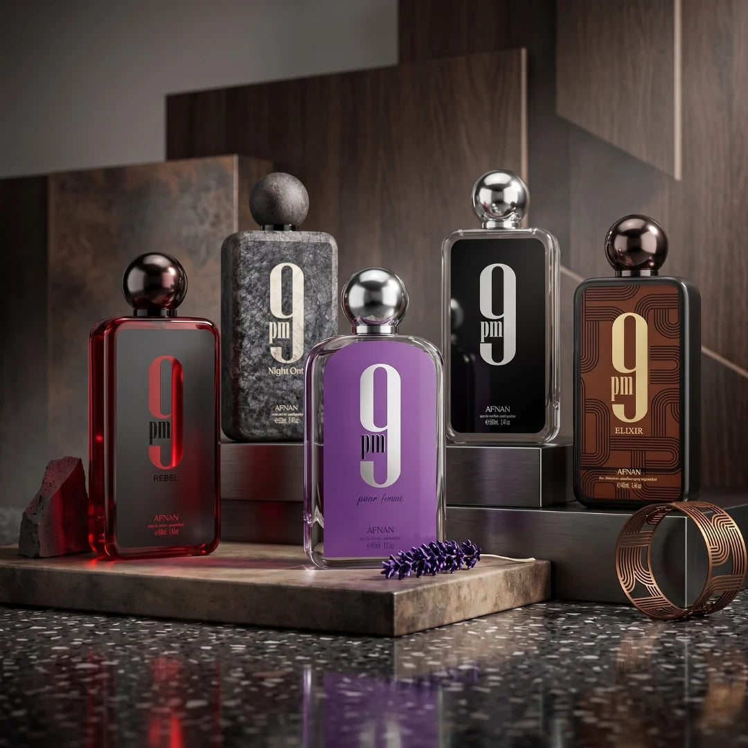 Afnan 9PM Rebel Night Out Eau de Parfum Spray 100ml bottle from the Collection, featuring elegant packaging and a sleek design.