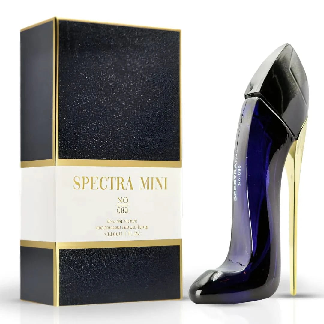 Spectra Mini No. 080 Eau De Parfum spray 30ml bottle, sleek design, showcasing the elegant perfume packaging.