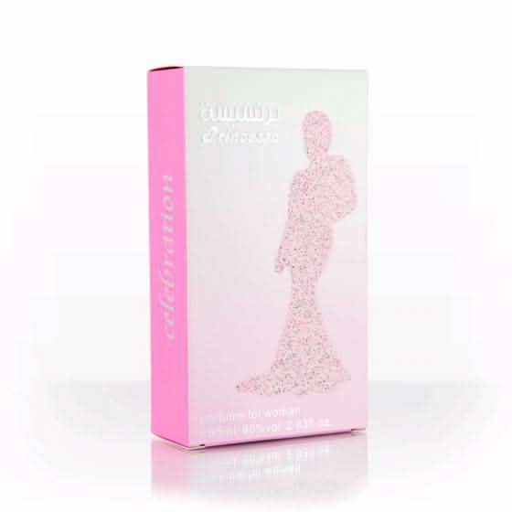 Arabian Oud Princessa Celebration Women EDP bottle, 100 ml (3.4 oz), elegant perfume with floral and fruity notes.