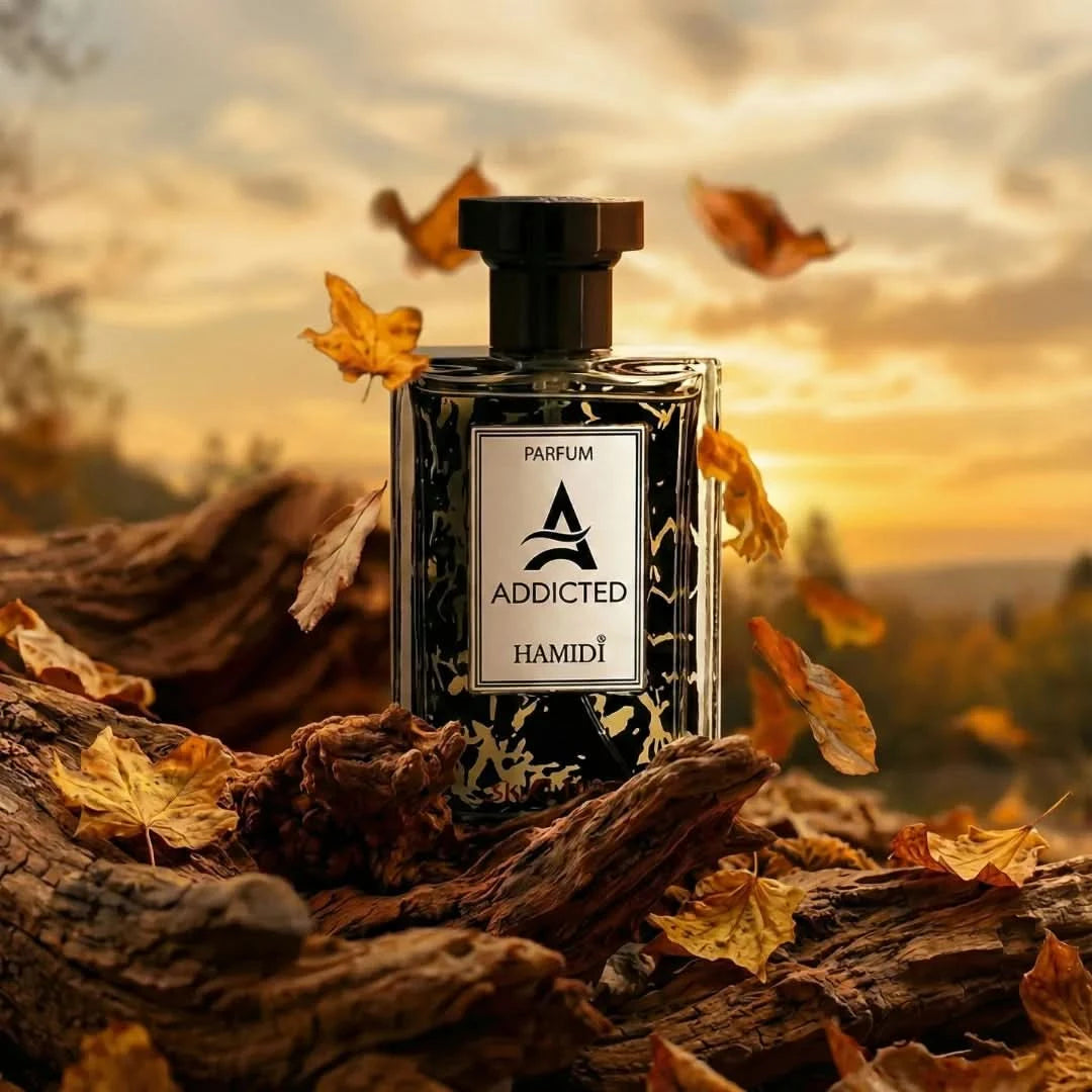 Hamidi Addicted Absolutely Intense Eau de Parfum spray bottle, 110ml, featuring sleek design and elegant packaging.