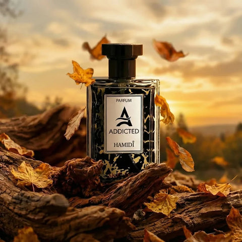 Hamidi Addicted Absolutely Intense Eau de Parfum spray bottle, 110ml, featuring sleek design and elegant packaging.