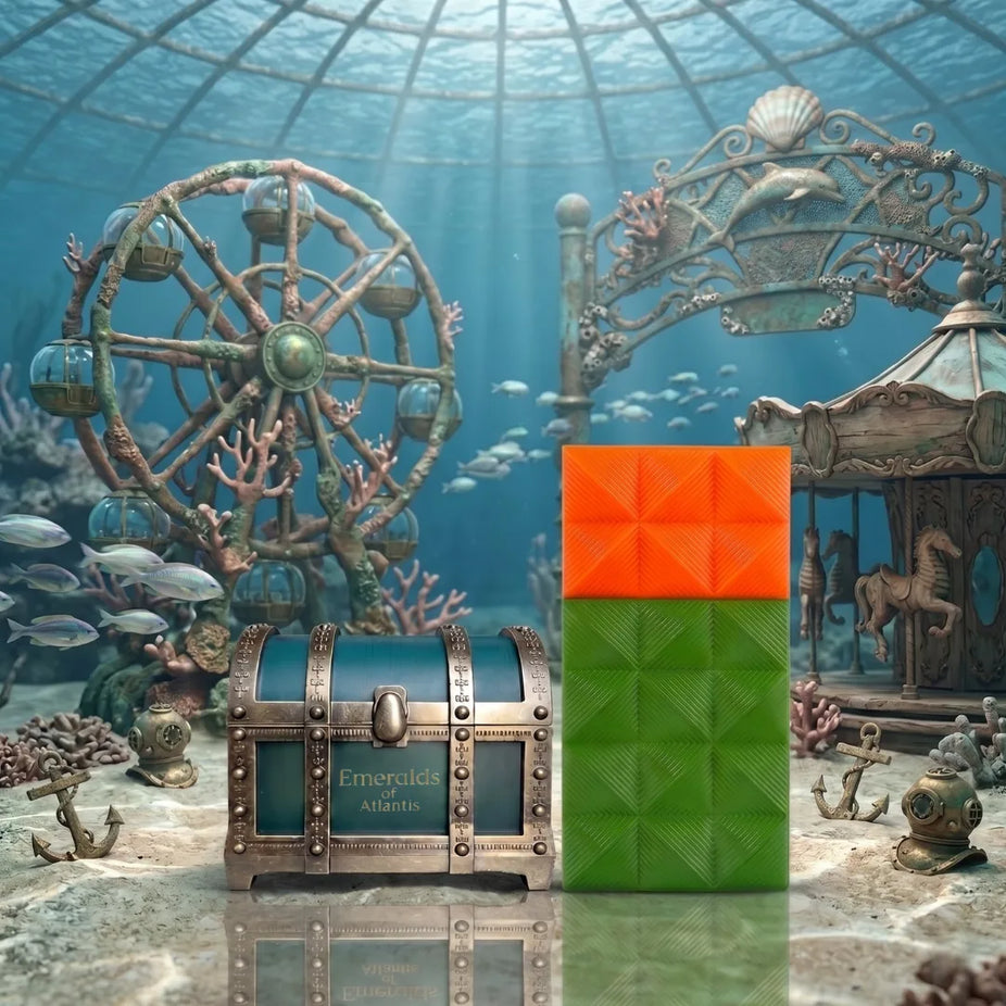 Elite Risala Bubbliz Melodrop and Emeralds of Atlantis Eau De Parfum bundle, 100ml each, featuring elegant perfume sprays.