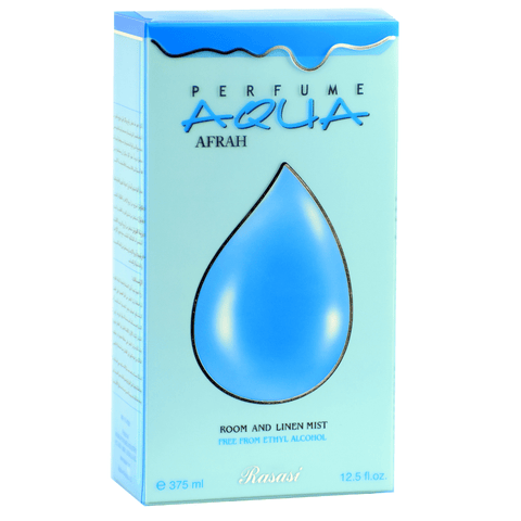 Rasasi air freshener Aqua Afrah 375 ml – bottle on clean surface