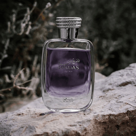 Rasasi Hawas for Men Eau de Parfum Spray 100ml in black packaging