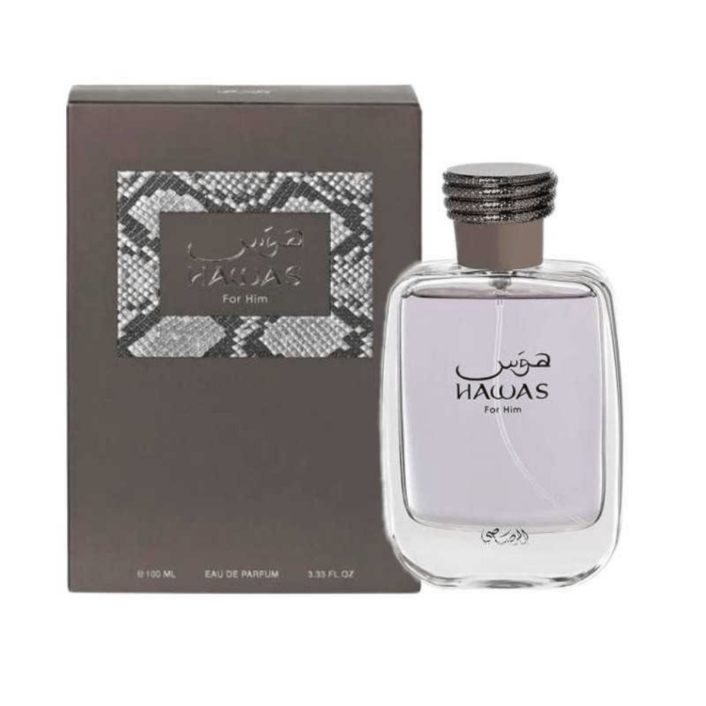 Rasasi Hawas for Men Eau de Parfum Spray 100ml bottle with black cap