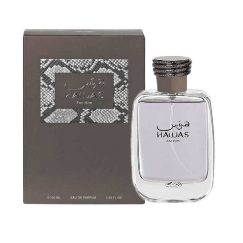 Rasasi Hawas for Men Eau de Parfum Spray 100ml bottle with black cap