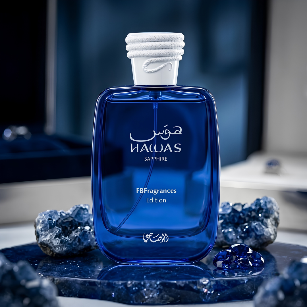Rasasi Hawas Sapphire EDP 100ml fragrance bottle, FBFragrances Edition product image