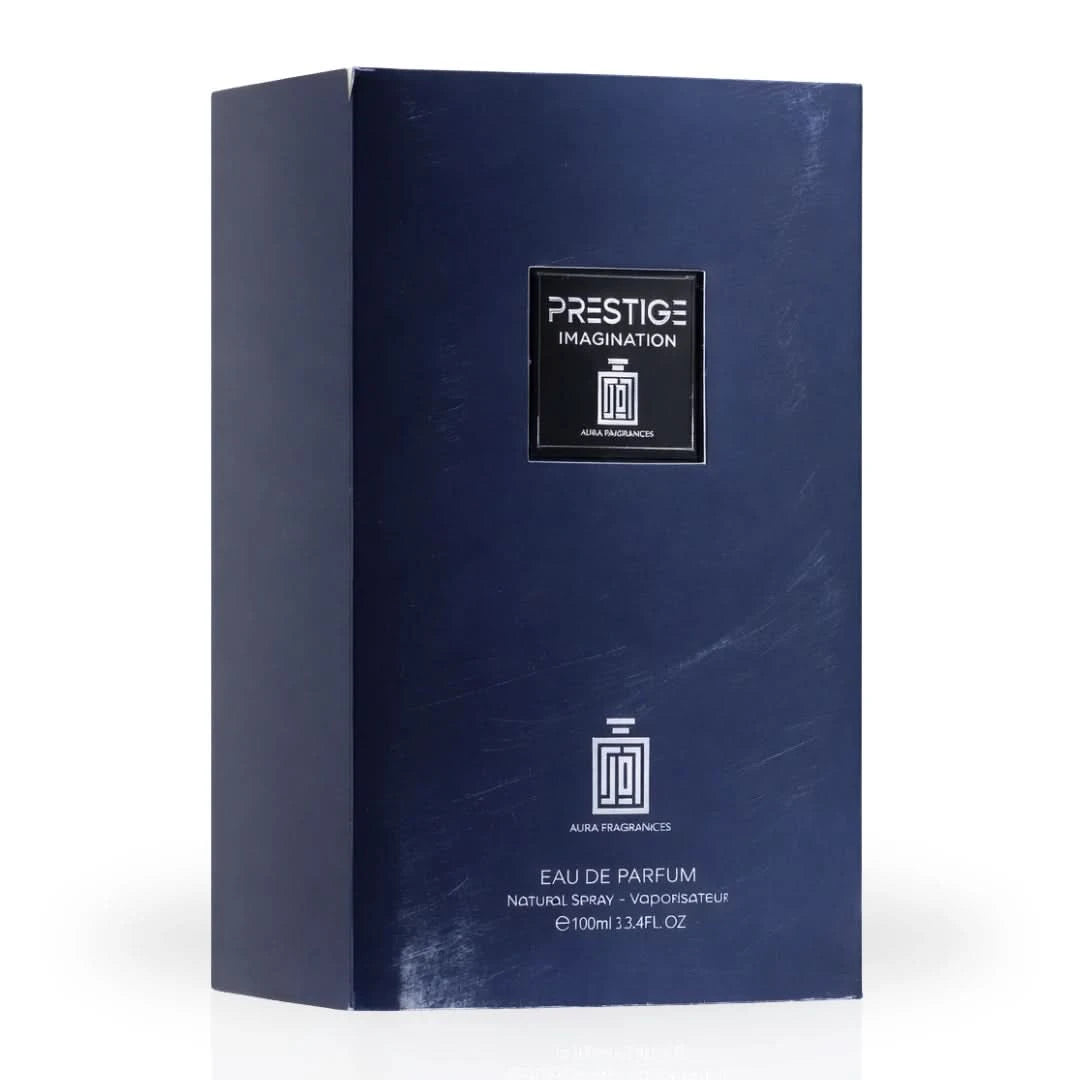Aura Fragrances Prestige Imagination Eau De Parfum spray 100ml bottle, elegant packaging and floral scent visible in the image