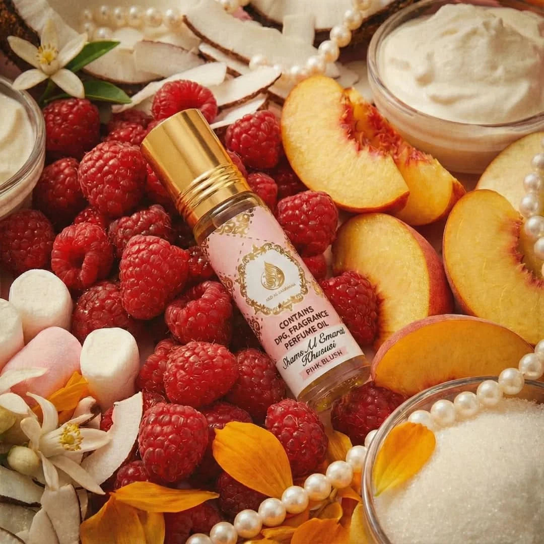 Pink Blush Shams Al Emarat Khususi Roll-On Perfume Oil by Ard Al Zaafaran, 10ml, in a sleek roll-on bottle, pack of 3.