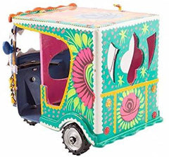 Decorative Miniature Rickshaw Collectible Handmade Truck Art Pakistan Art(5 inch) - Intense oud