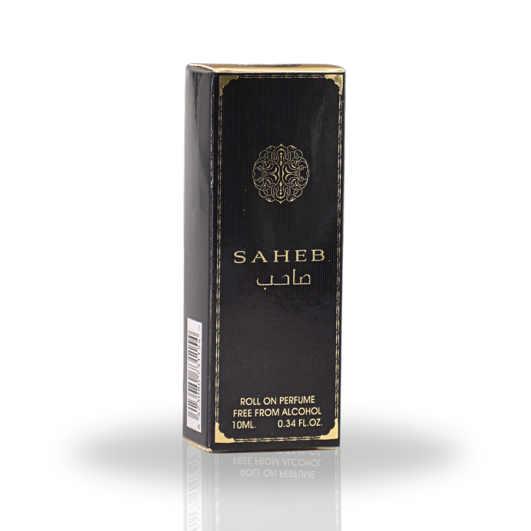 Saheb Roll-On Perfume Oil - CPO 10ML (0.34OZ) by Ard Al Zaafaran | Long Lasting, Miniature Perfume Oil For Men & Women. - Intense Oud