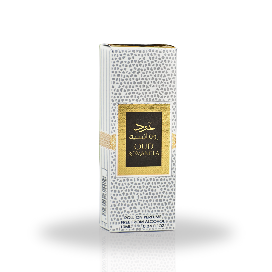 Oud Romancea Roll-On Perfume Oil - CPO 10ML (0.34OZ) by Ard Al Zaafaran | Long Lasting, Miniature Perfume Oil For Men & Women. (Pack Of 6) - Intense Oud