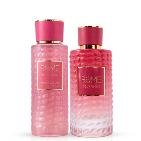 Rome Pour Femme by Mast Perfume 2-piece fragrance gift set with perfume bottles and elegant packaging.