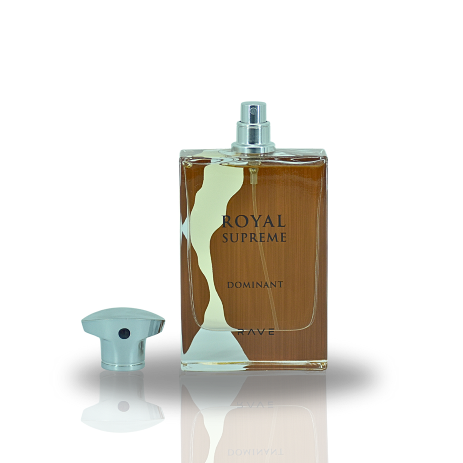 Royal Supreme Dominant EDP spray by RAVE, 100ML, long-lasting perfume for men and women, elegant bottle with luxurious design