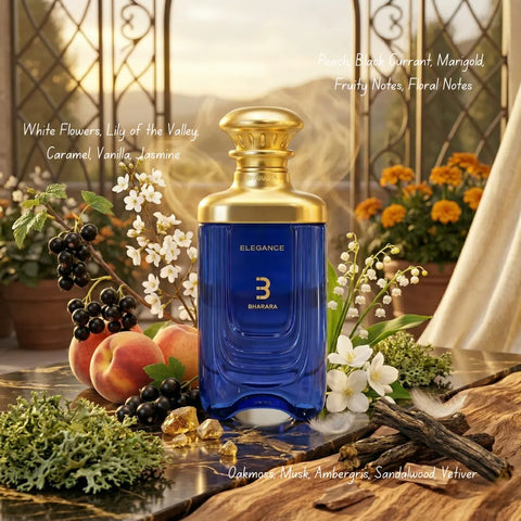 Bharara Elegance Eau de Parfum Spray 100ml bottle with sleek design and elegant packaging.