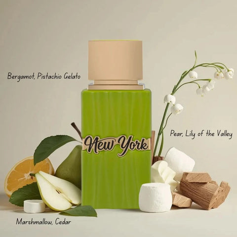 Bundle of New York Life Eau de Parfum and Sensuos Night Eau de Parfum by Khadlaj, both 100ml, presented in a sleek perfume set.