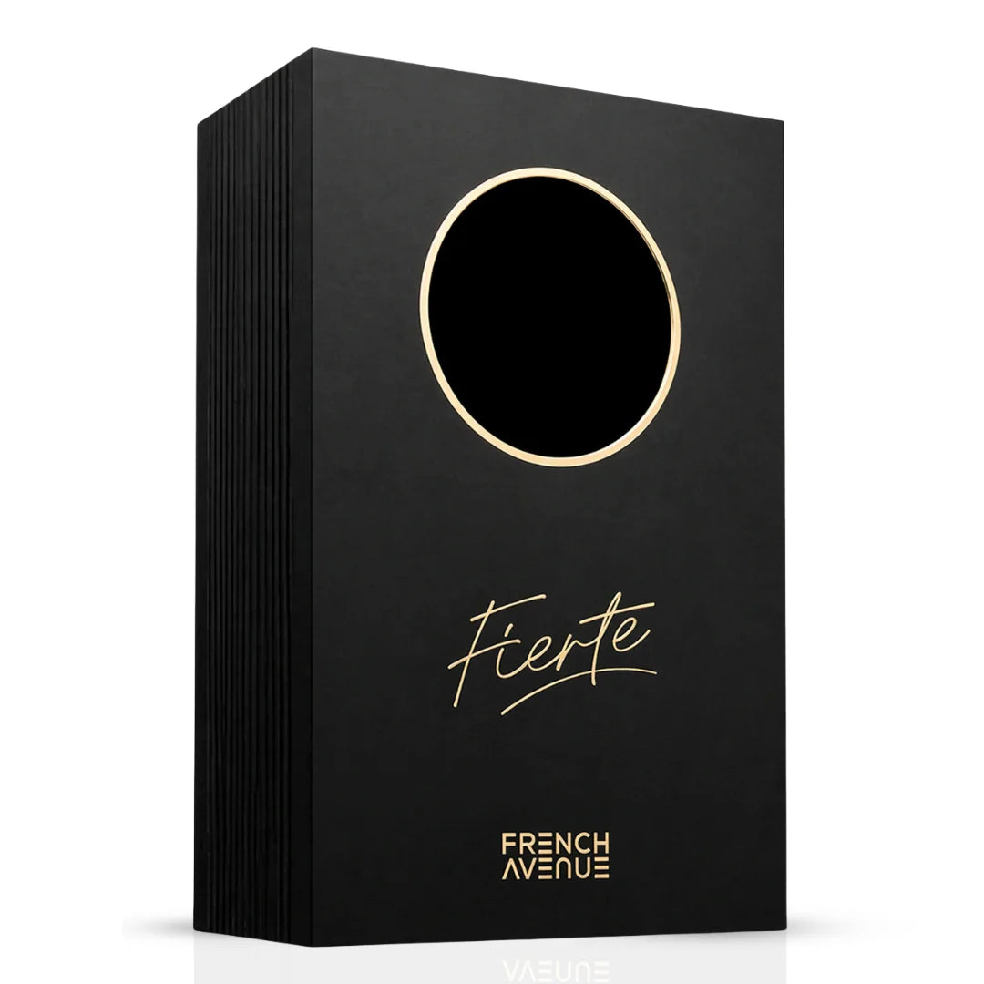 French Avenue Fierte Eau de Parfum Spray 100ml bottle, elegant design with floral and woody notes visible in the image.