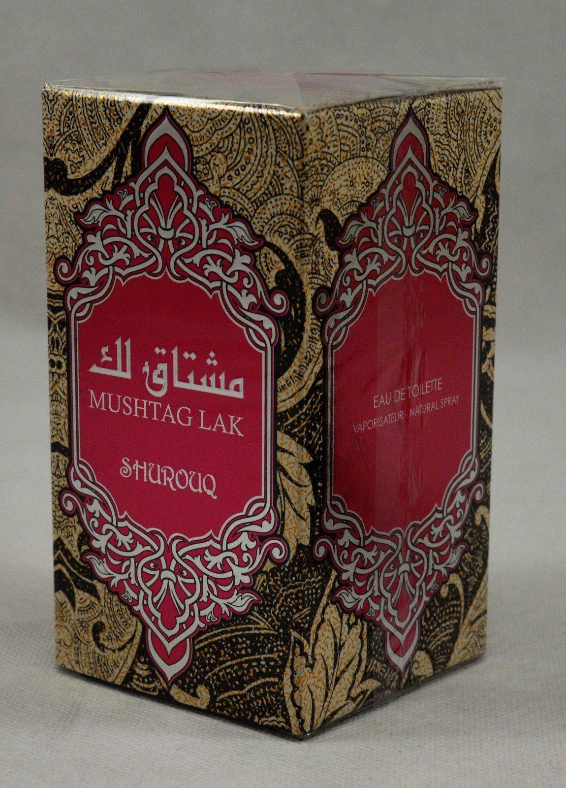 Mushtag Lak for Women EDT- 100 ML (3.4 oz) by Shurouq (WITH POUCH) - Intense oud