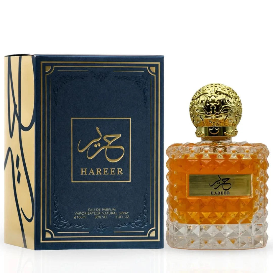 Aura by Aura Hareer Eau De Parfum Spray 100ml, elegant bottle of floral and woody fragrance in a sleek design