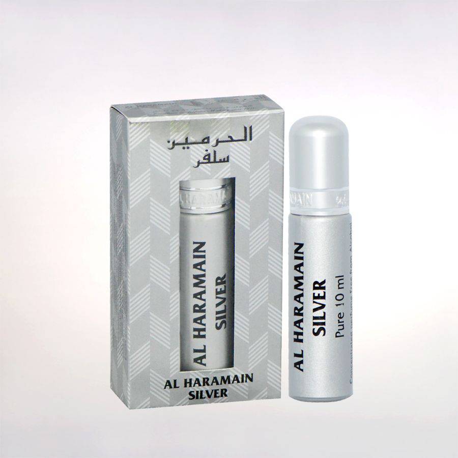Al Haramain Silver Perfume Oil-10ml by Haramain - Intense oud