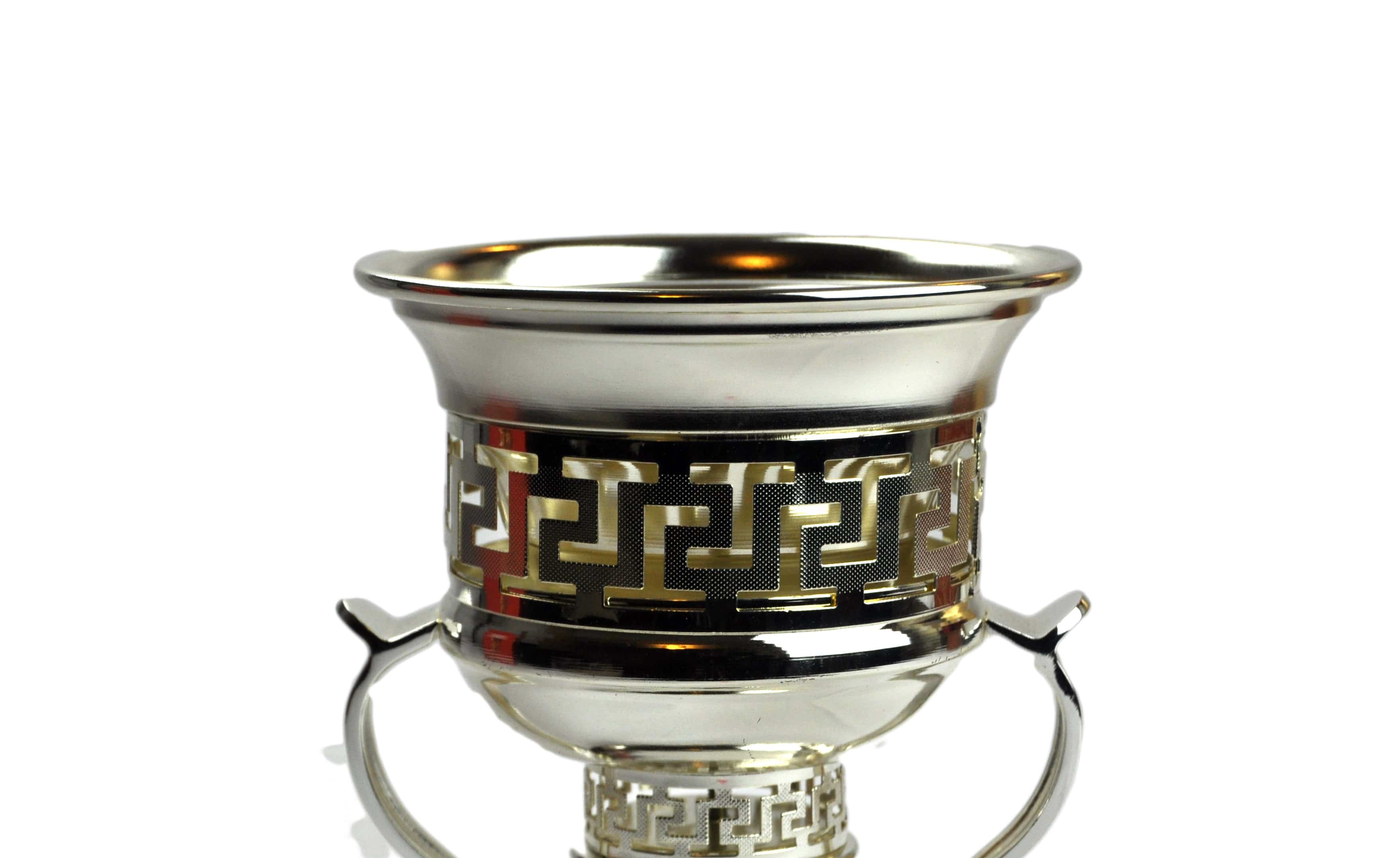 Arab Incense Bakhoor Burner - 6 inch Silver by Intense Oud - Intense oud