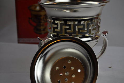 Arab Incense Bakhoor Burner - 5 inch silver by Intense Oud - Intense oud