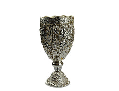 Arabia Incense/Bakhoor Burner (Mabkhara) -Oud Burner, Metal,Tray Inside 10 inch Tall (Silver) - Intense oud