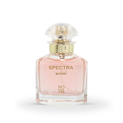 Spectra Mini No. 398 Eau De Parfum Spray 25ml, elegant fragrance bottle with a black cap and sleek design.