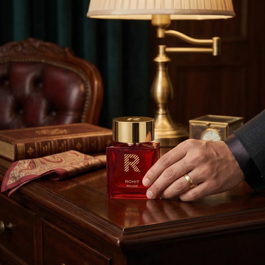 Bharara Rohit Rouge Eau de Parfum Spray 100ml bottle with elegant packaging and floral fragrance design