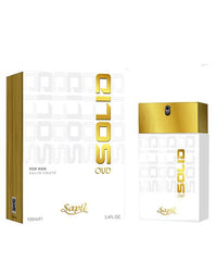 Solid Oud for Men EDT - 100 ML (3.4 oz) by Sapil (BOTTLE WITH VELVET POUCH) - Intense oud