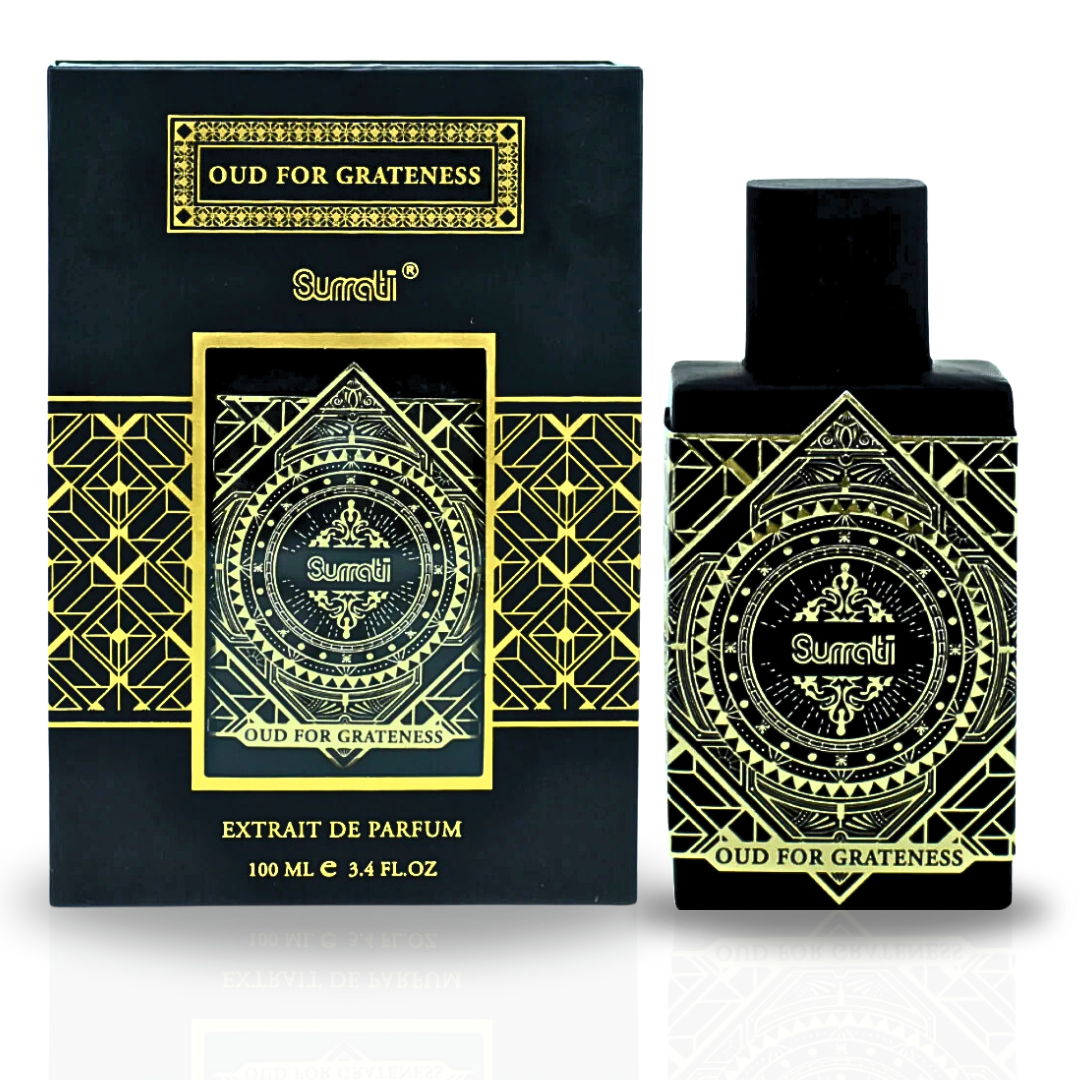 Dark Effect & Oud For Grateness - EDP Sprays 100ML (3.4 OZ) By SURRATI, Exotic Fragrances for Men & Women. (Value Pack) - Intense Oud