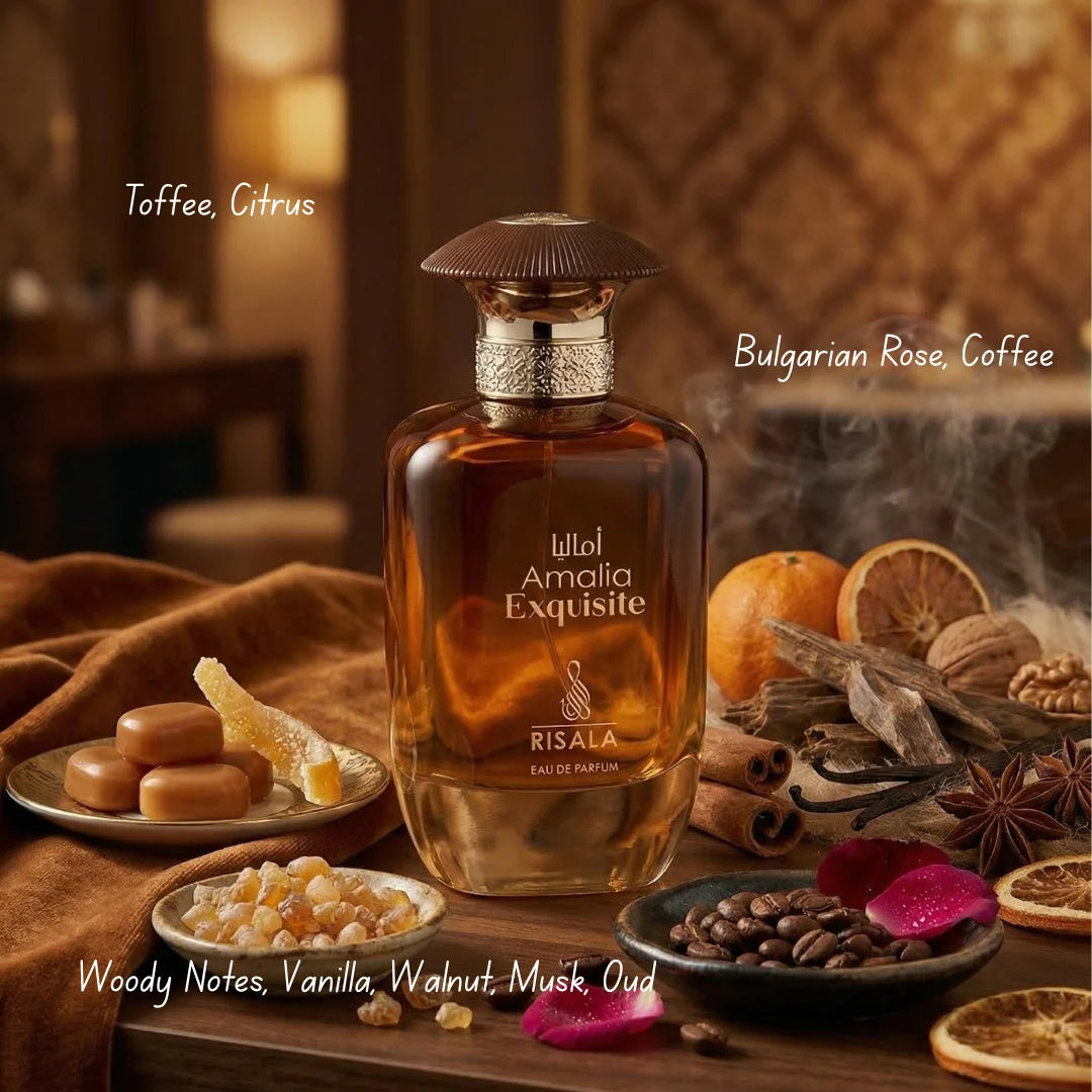 Elite Risala Amalia & Amalia Eau de Parfum bundle showing elegant perfume bottles with floral and sophisticated design.
