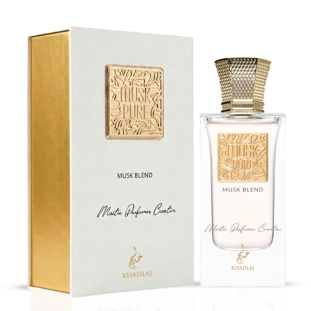 Intense Oud Musk and Ghalya Amiri Eau de Parfum bundle, featuring Pure Musk and Amiri sprays in 60ml and 100ml bottles.