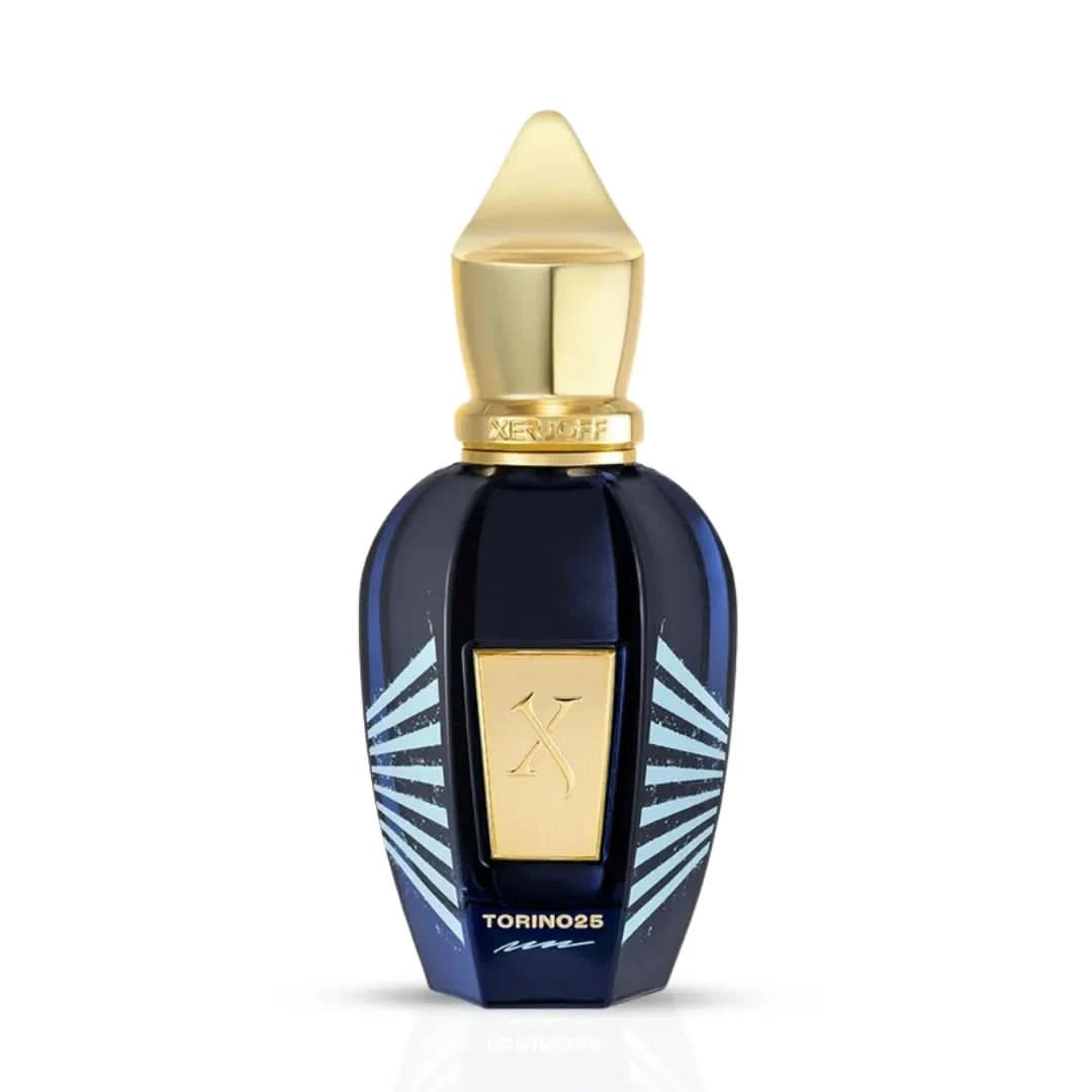 Torino 25 Xerjoff Eau de Parfum spray 50ml, elegant bottle showcasing the luxurious fragrance.