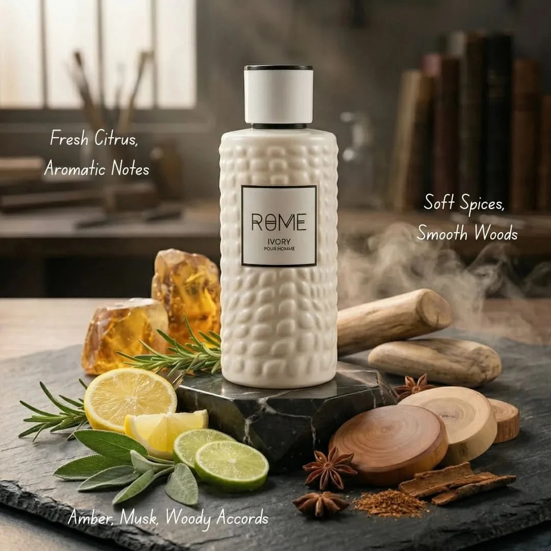 Rome Ivory Pour Homme Eau De Parfum Spray 100ml (3.4 oz) By Mast Perfume - Intense Oud