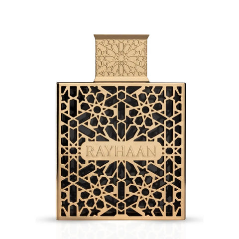 Rayhaan Elixir Eau de Parfum spray 100ml with elegant bottle, featuring a warm, floral fragrance in a sleek design.