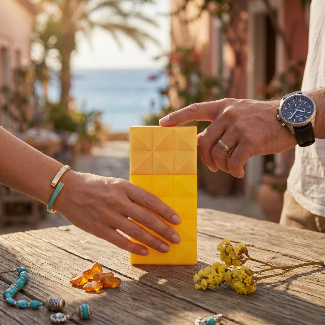 Bottle of Elite Risala Bubbliz Mango Pop Eau De Parfum spray with mango-themed packaging and 100ml size.