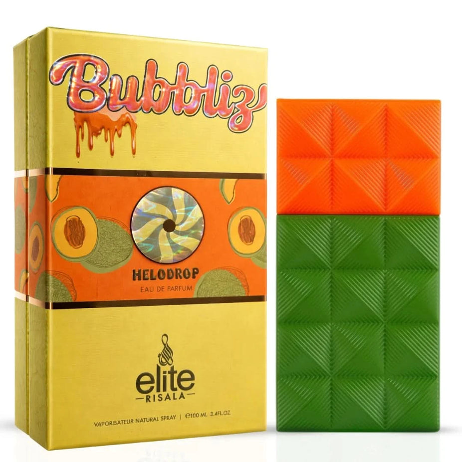 Elite Risala Bubbliz Melodrop and Aloha Eau De Parfum bundle, 100ml spray bottles, featuring floral and fruity scents.