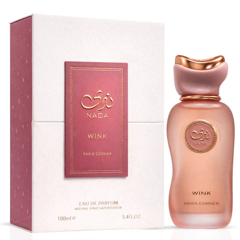 Nada Wink Eau De Parfum spray by Paris Corner, 100ml bottle, elegant glass container with floral and citrus scent notes