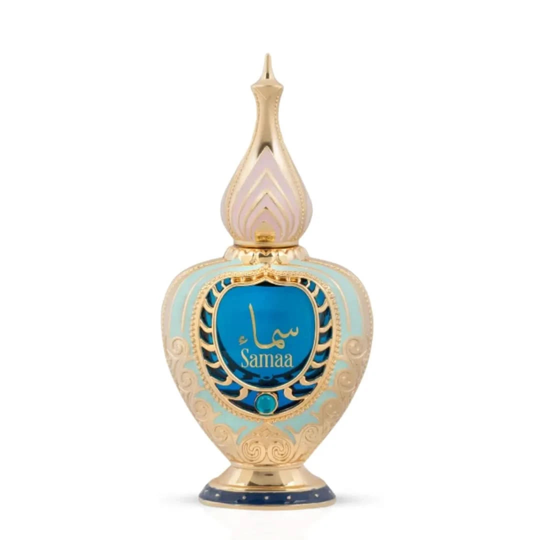 Hamidi Samaa Concentrated Perfume Oil 20ml bottle with elegant packaging, showcasing the luxurious fragrance product.