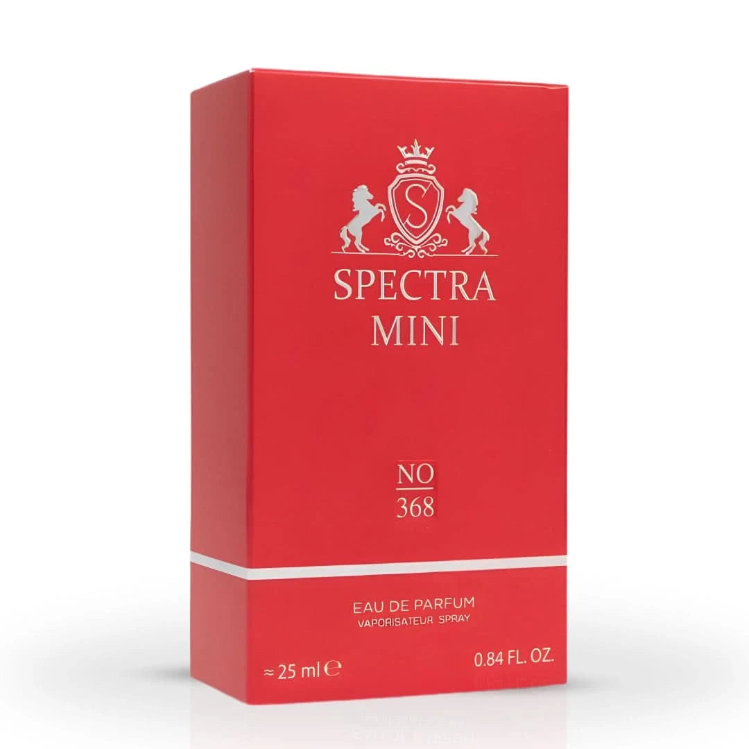 Spectra Mini No. 368 Eau De Parfum spray bottle, 25ml, showcasing the sleek perfume packaging and design.