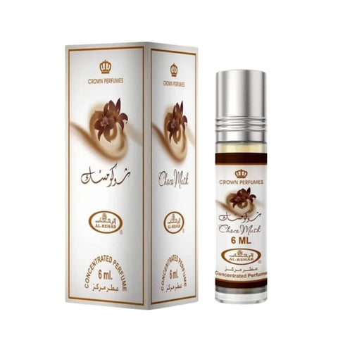 Bundle of Pink Blush & Yara roll-on perfume oils by Ard Al Zaafaran and Choco Musk Marshmallow oil by Al Rehab, in 10ml and 6ml bottles.