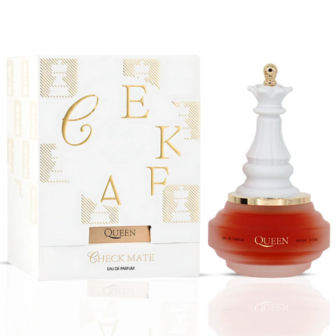 Bundle of Armaf Checkmate Black Knight and Queen Eau de Parfum sprays, featuring 100ml bottles with sleek black packaging.