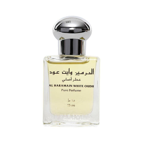 White Oudh Perfume Oil-15ml(0.5 oz) by Al Haramain | (WITH VELVET POUCH) - Intense oud